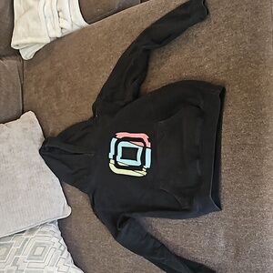 Kids Black Graphic Hoodie